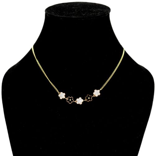 Elegant Gold Flower Necklace for Women