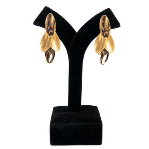 Elegant Gold Finish Long Party Wear Earrings for Women