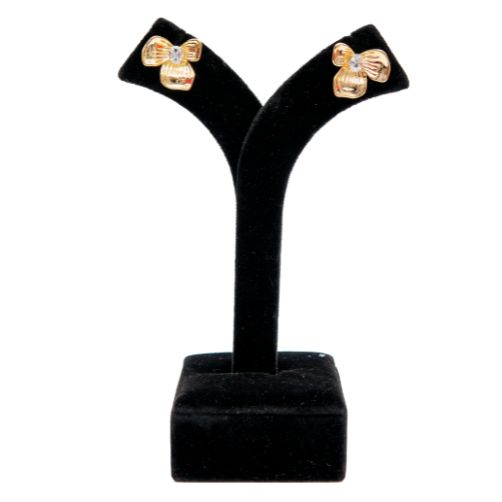 Gold Plated Stone Stud Earrings for Women